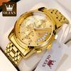 OLEVS New Business and Leisure Watch Multifunction Chronograph with Calendar Quartz Watch Waterproof Luminous Men's Watch
