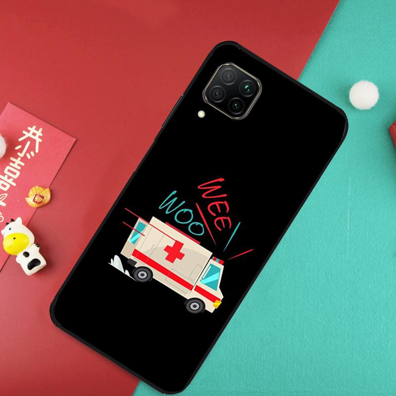 EMT EMS Ambulance For Huawei Nova Y73 Y70 Y72 Y60 Y90 Y61 Y91 8i 7i 11i 12i 12s 9 10 SE P20 P30 P40 Lite Case