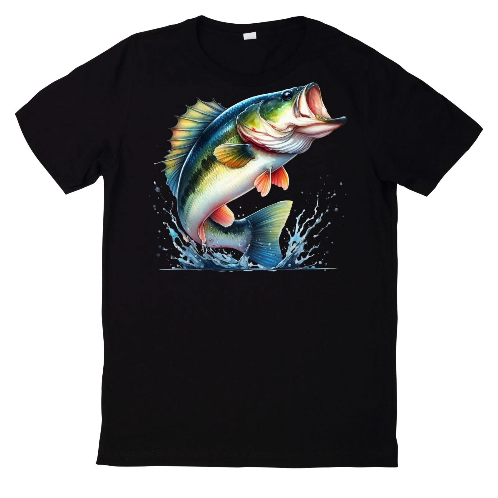 T-Shirt Lustiges Angler Fisch Motiv XXL