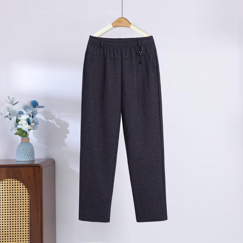 YUZHAOLIN Women's Fleece-Lined Elastic Waist Straight Casual Pants