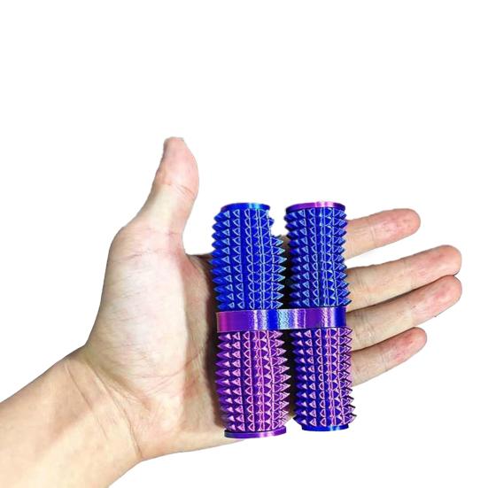 Spiky Grippie Stim Fidget Toy Rotatable Stress Relief Teens Adults Pocket 3D Printed Pain Stimming Tool Portable Bumpy Roller Sensory Toy