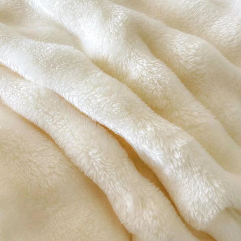 Fluffy Soft Blanket Queen Size - 250x230cm Beige Soft Fluffy Warm Bed Blankets Bed, Camping, Picnic, Travel Lightweight Blanket