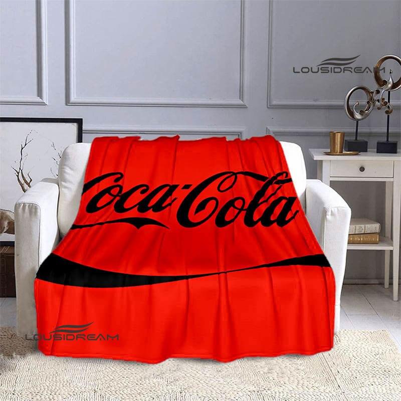 Coke logo printing blanket art decorations children's warm blankets flannel soft and comfortable blankets home travel blankets