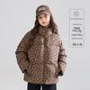 Mucmukn Kids' Retro Leopard Print Down Jacket