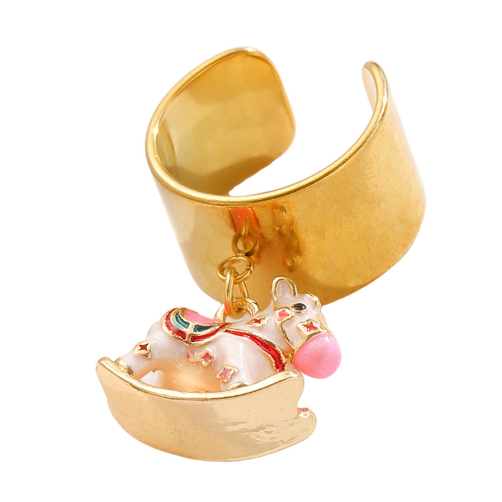 

Versatile Wear Rocking Horse Themed Ring Ideal for Casual Outings Parties Family Event Enhances Personal Style