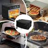 Black Pizza Oven Cover With 420D Fabric and Drawstring Bottom, Square Full Cover for Daily Outdoor Kitchen Storage, 62 x 62 x 28 cm