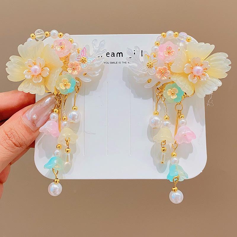Ancient Style Tassel Hanfu Hair Accessories for Women & Girls - Chinese Princess Hair Clips