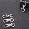 5 Teile/los Metall Karabinerverschluss für DIY Schlüsselanhänger Machen Split Silbrig DIY Schlüsselring Haken Clips