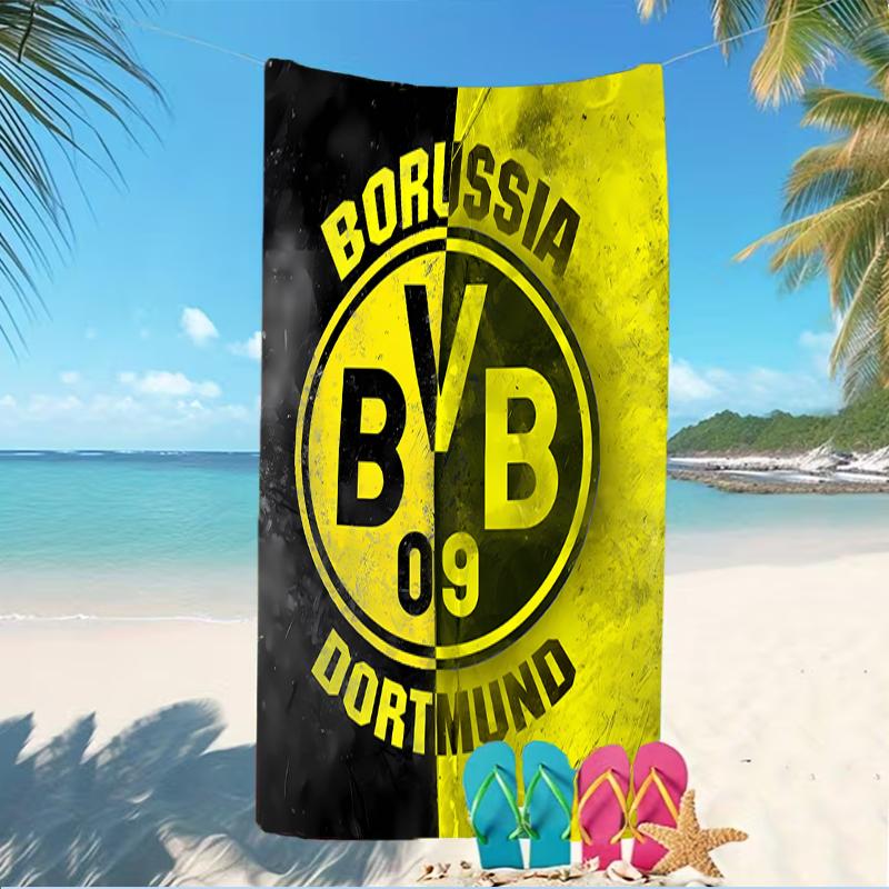 Beach Towel with Borussia Dortmund Pattern - Soft,absorbent,machine Washable Lightweight&Modern,swimming,Travel Essentials