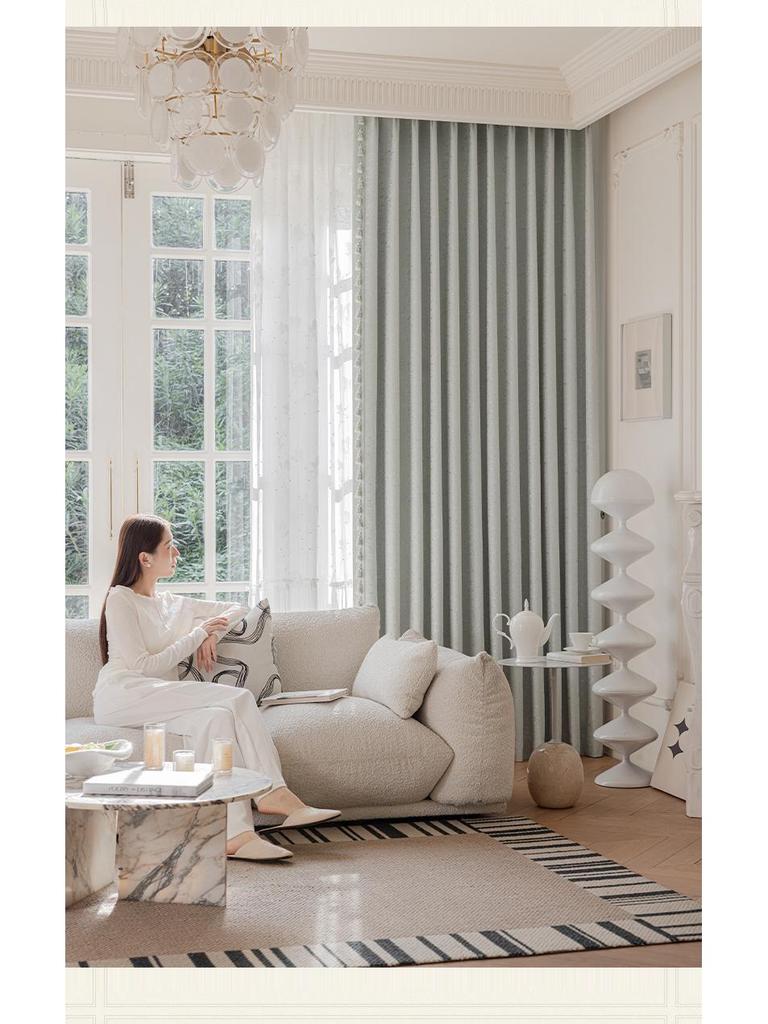 High-Precision Blackout Jacquard Curtains - Rose Story Design for Living Room, Bedroom, Study, Balcony