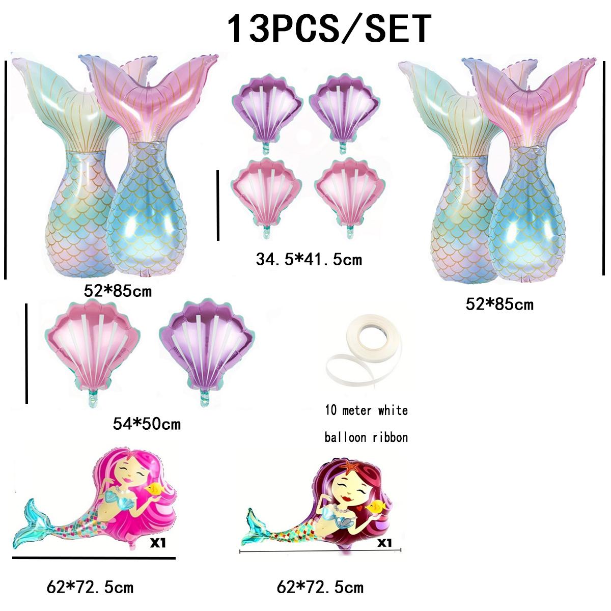 

13 шт., милый хвост русалки, арка, воздушные шары, набор украшений, латекс, свадьба, детский душ, день рождения, вечеринка, украшения в виде единорога, товары для декора комнаты