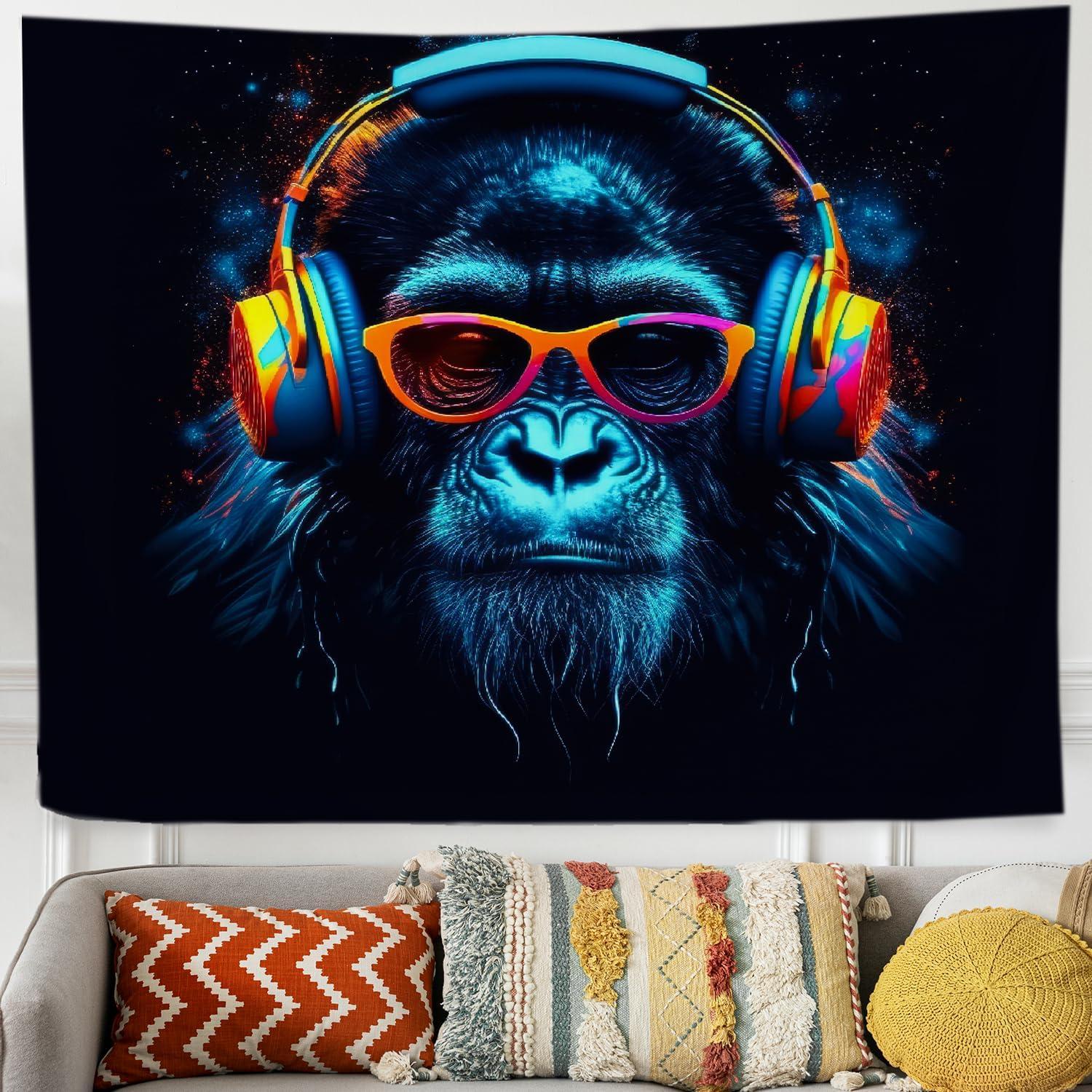 Tapestry qroziar graffiti cool pop gorilla wall 75x100