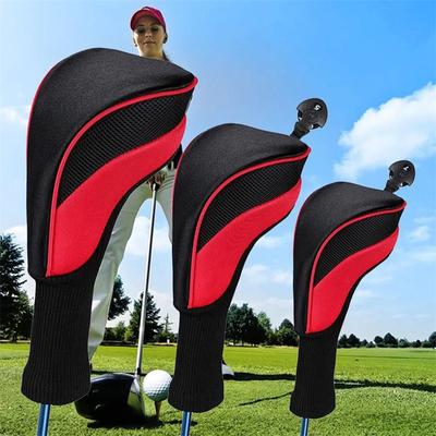3ks/Sada Dlouhý Krk Kryty Hlav Golfových Holí Dřevo Driver Chránič Hlava Kryt Číslo Tag Fairway Golfový Kryt Hlavy Golfové Příslušenství