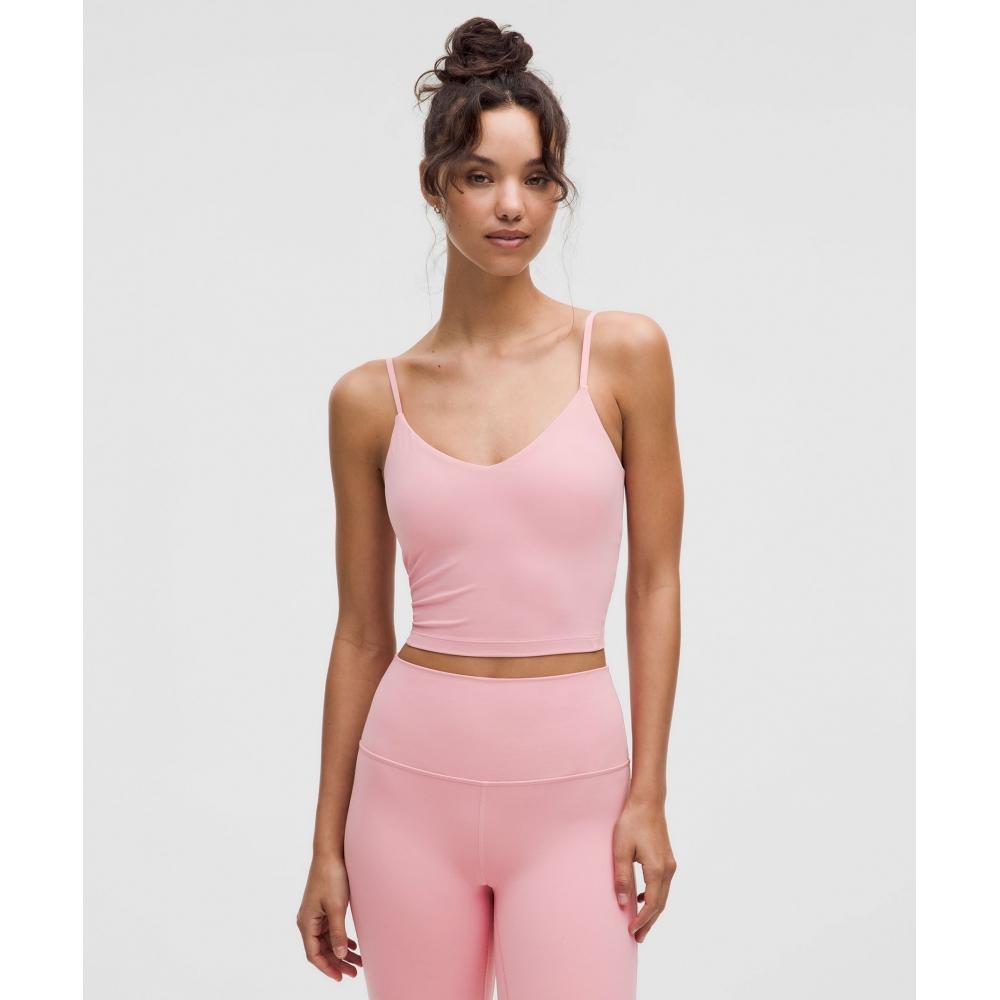

Lululemon Align Cropped CAmi TAnk Top Light Support A B Cup Pink Tide 0