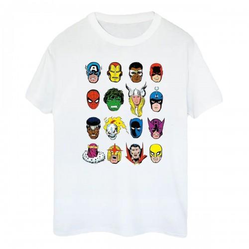 Marvel Comics Mens Faces Cotton T-Shirt