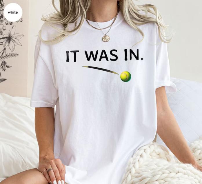 

Новая футболка унисекс Была в смешных теннисных футболках, Футболка с теннисным мячом для женщин. M