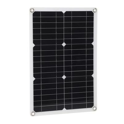 20W Flexible Solar Panel   Kit, Lightweight Foldable EVA Monocrystalline Silicon for Boat RV with Mounting Holes