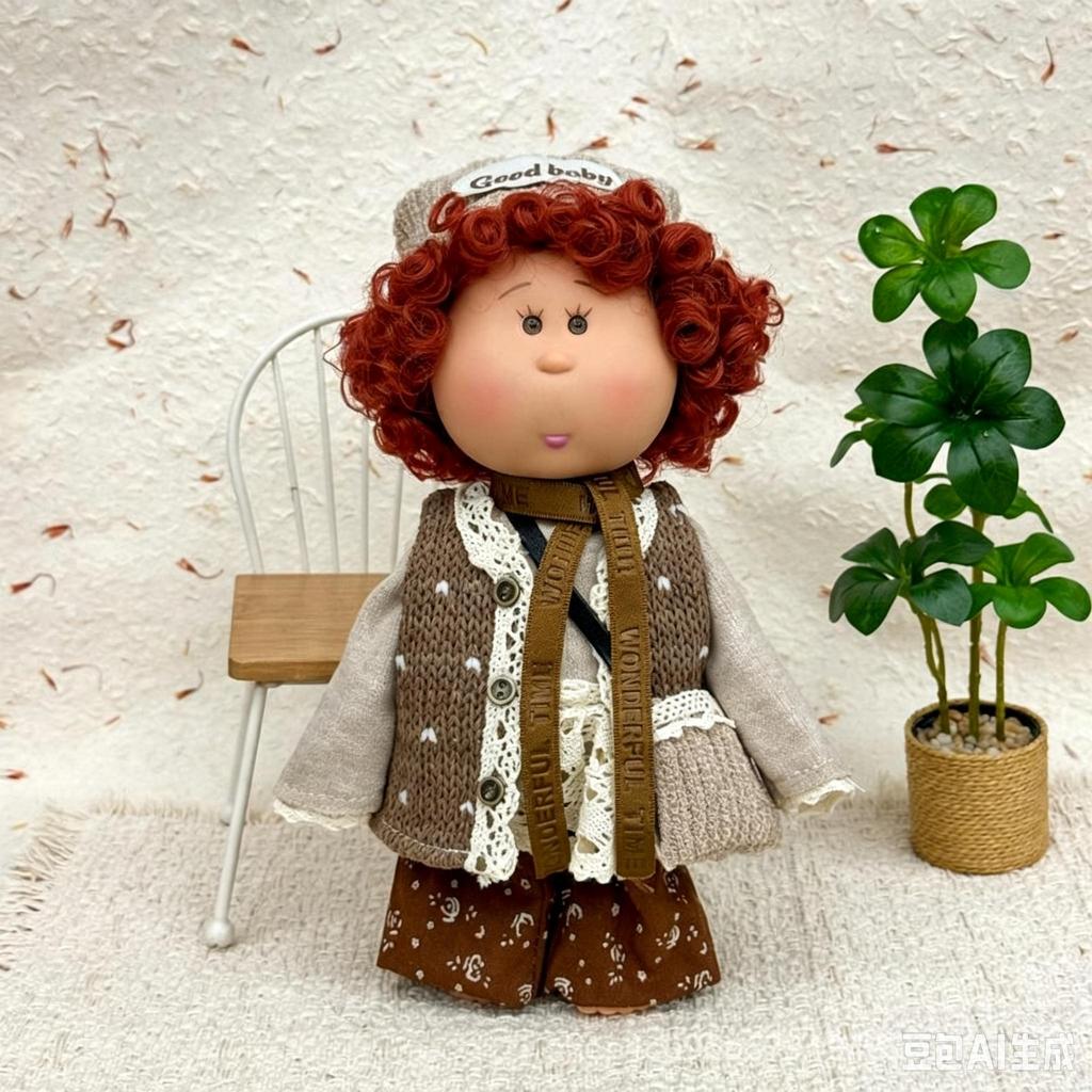 Spanish Mia Potato 24 cm dress-up doll set with a plush outfit