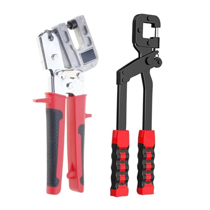 Handheld Metal Bolt Pliers Crimper Punch Lock Frame Fixing Fastening Hand Tool for Drywalls and Plasterboard Projects
