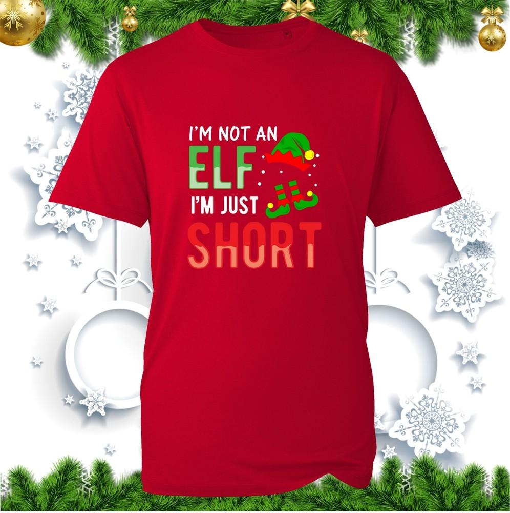 Im Not An Elf Im Just Short TShirt Christmas Novelty Funny Xmas Elf Tee Top S