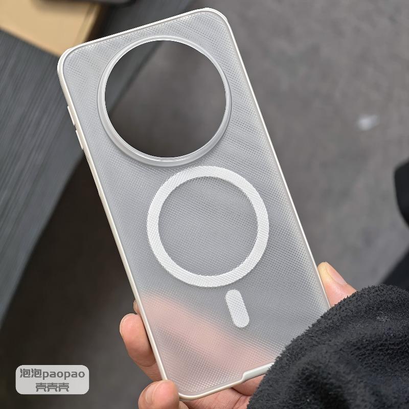 Magnetic Case For Huawei Mate 80 Pro Case Simple For MagSafe Stereoscopic Granular Texture Matte Transparent Cover Shockproof