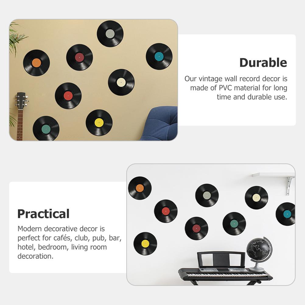 Wall Mount Record Blank Vinyl Records Decorative Records Wall Decors Room Coffee Personalized Interior Wall Decor CD Old Record