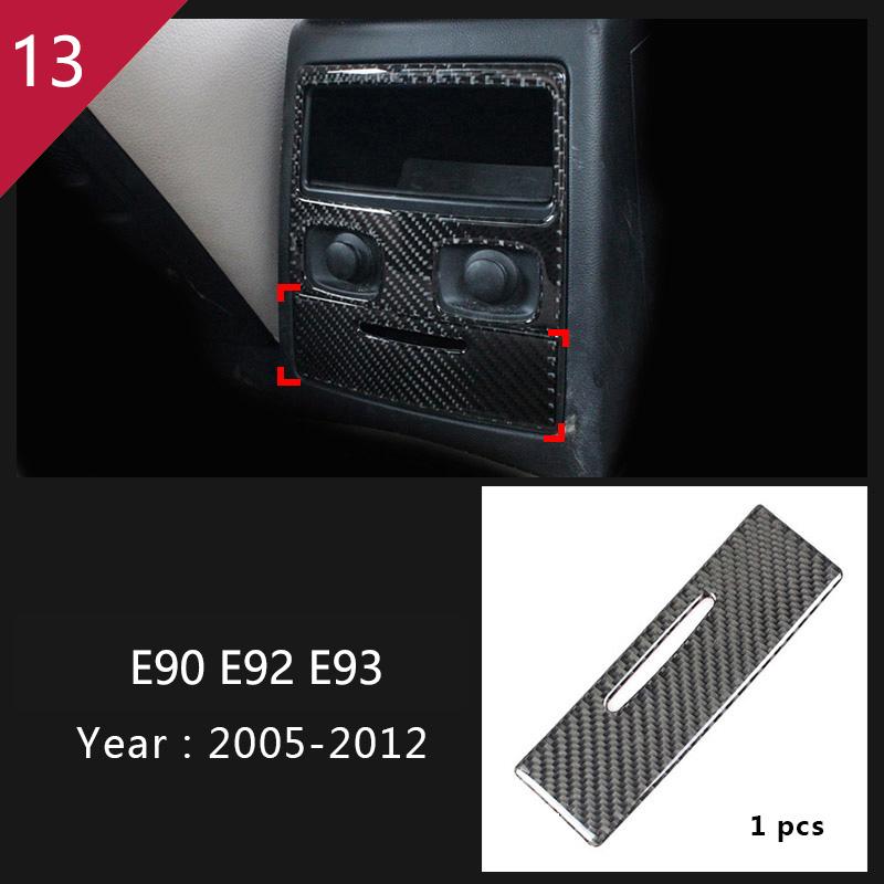 Carbon Fiber Gear Shift Panel Trim Sticker for BMW 3 Series E90 E92 E93 2005-2012 Car Inner Center Control Decorative Accessory