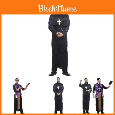 Elegant Cos Halloween Costume For Adults Luxurious Priest Robe Perfect For Parties