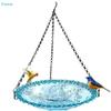 Hanging Bird Feeder,Outdoor Hummingbird Feeder with Hanging Chains,Garden Wild Bird Water Feeder Tray for Patio,Yard Decor