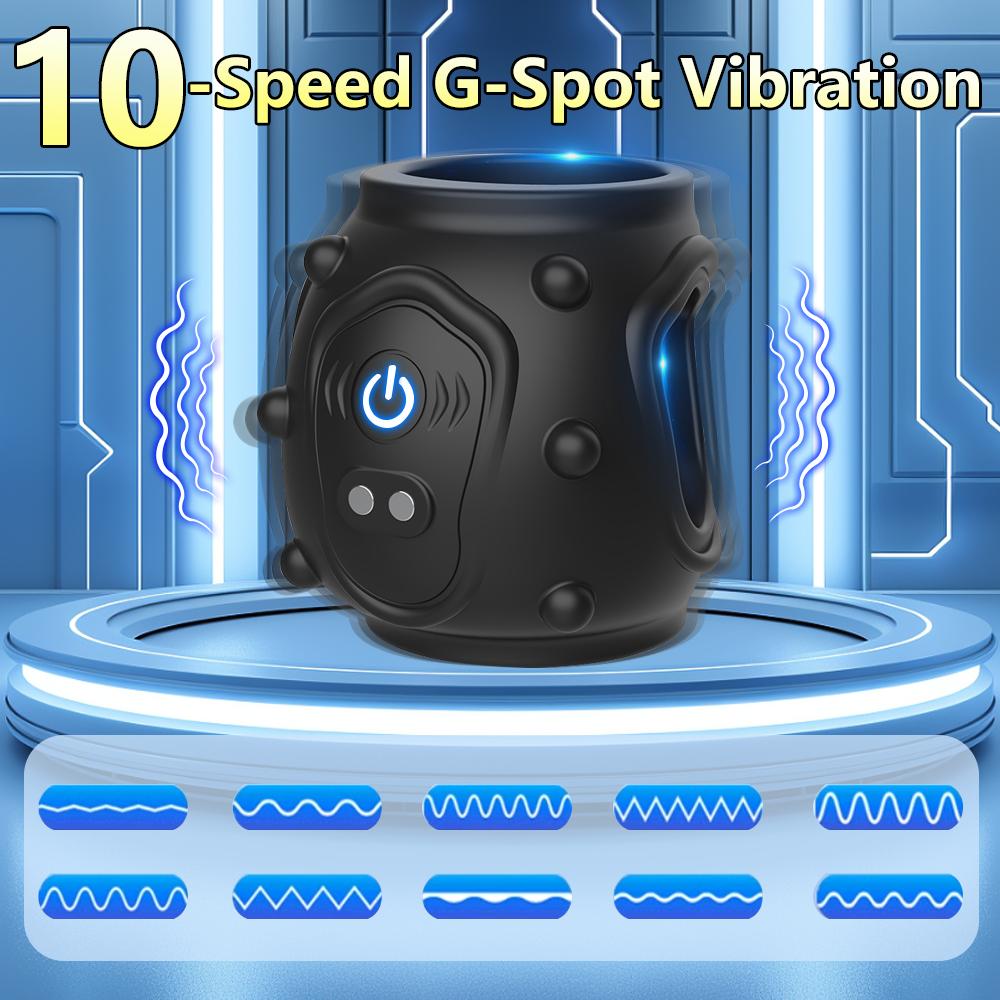Breathable Penis Sleeve Ring Vibrator Delayed ejaculation Penis Enlarger G Spot Pleasure Stimulator Adult Sex Toy for Men