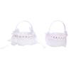6 Style White Romantic Bowknot Burlap Wedding Ceremony Party Rose Flower Basket