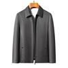 High-end Genuine Leather Jacket for Men  New Leather Jacket  Sheepskin Business Lapel  Middle-aged Dad Outfit