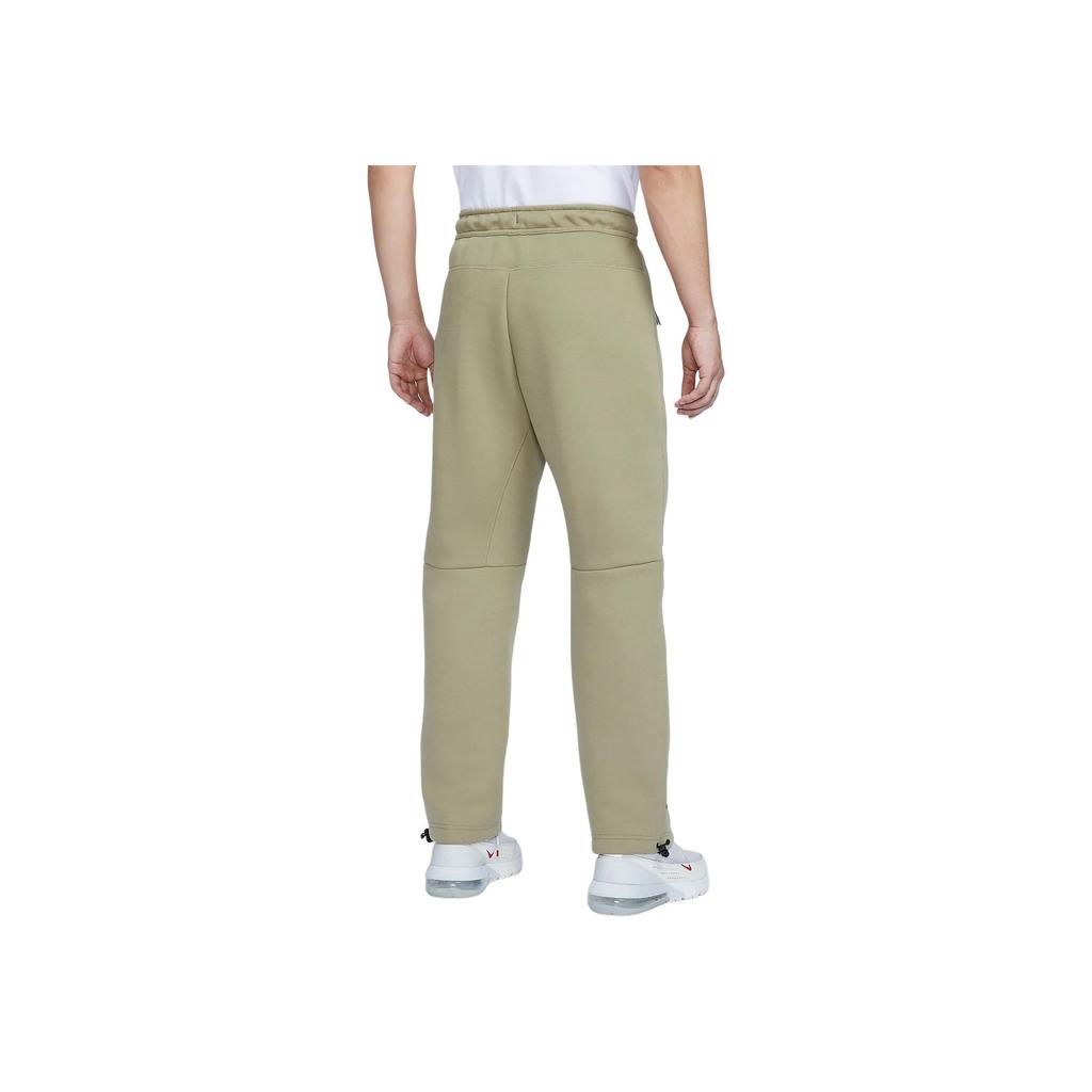 Nike Tech Series Straight Leg Casual Comfortable Lace-Up Knitted Sports Pants Men Bottoms Olive-Green Black HJ6534-276