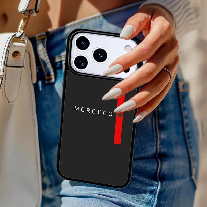 Maroc Morocco Flag Phone Case For iPhone 17 Air 14 15 13 12 Max Cover For Apple 16e 11 Pro Max Plus Coque