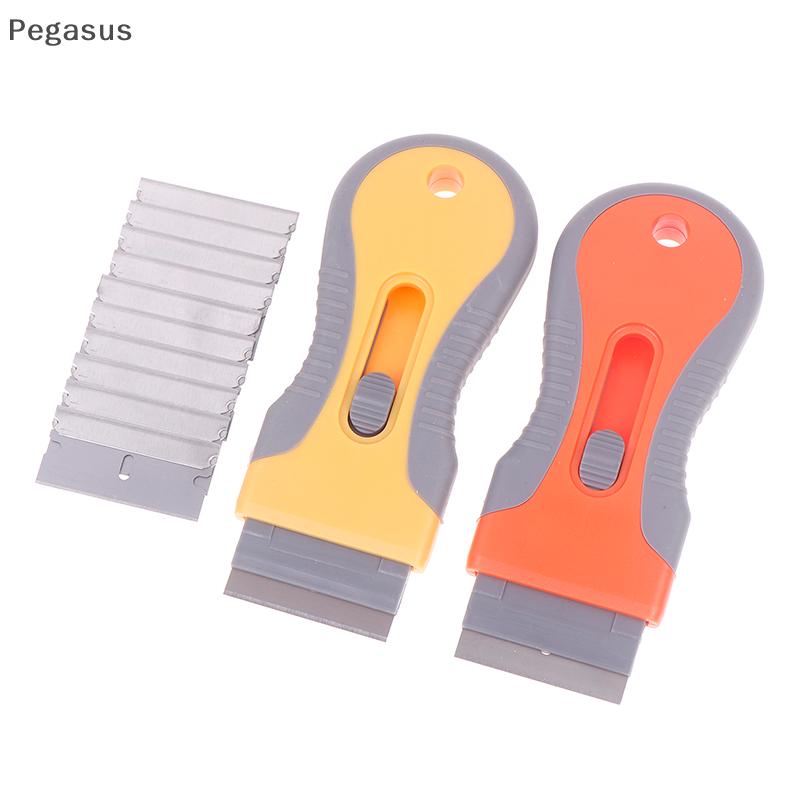 10 Blade Set Glue Removal Tool with Telescopic Knife, Ideal for Label/Sticker/Paint Clearing