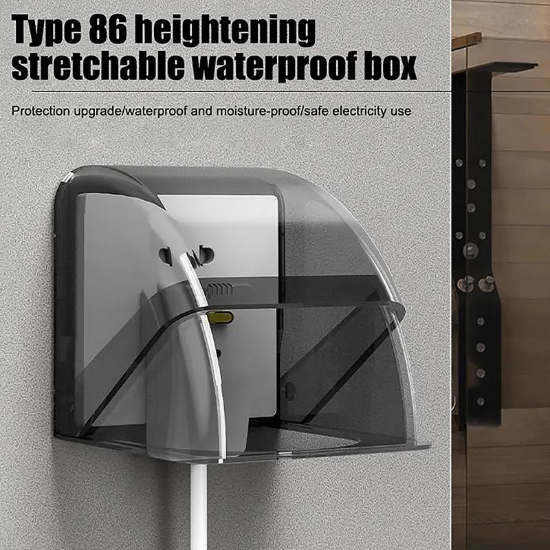 Outdoor Socket Protective Cover Bathroom Electric Plug Waterproof Cover Power Outlet Rainproof Box Protection Shell