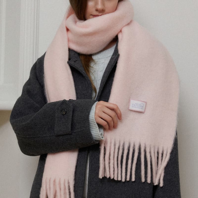 TATIANA Soft Fluffy Wool Blended Muffler MF8109 6 Colors