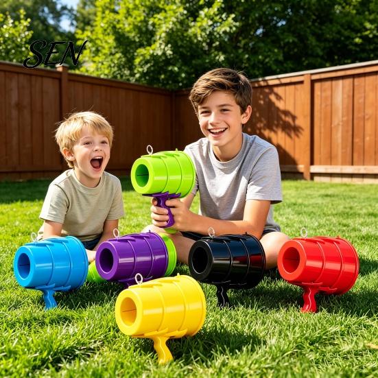 Non Lethal Air Flow Toy Handheld Cannon Toy, Portable Shooter for Kids, Outdoor Family Gathering Entertainment Play Bubble Machine, Funny Prank