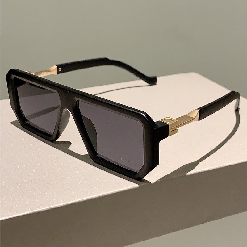 Big Frame Square Sunglasses Women Vintage Trendy Oversized Flat Top Sun Glasses For Men Punk Luxury Brand Designer Pink Shades
