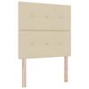 Box Spring Bed with Mattress Cream 120 x 200 cm Fabric