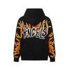 American Style Angel Flame Letter Print Hoodie Loose Fit Long Sleeve Sweatshirt Couples Youth Streetwear