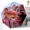 1pz Ombrello Pieghevole Automatico Zootopia Nick - Design Compatto a 8 Stecche, Plastica e Ferro Resistenti, Uso Quotidiano Z1230068
