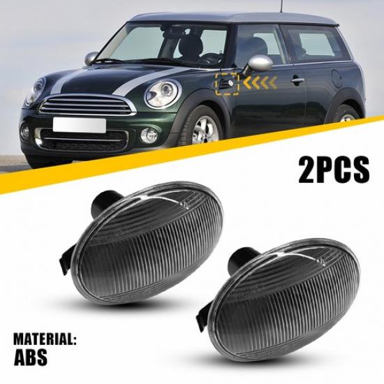 

2X Clear Front Fender Side Marker Lamp Housing For MINI Cooper R55 R56 R57 R58 V