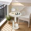 Cream style creative sofa side table, living room small round table, creative coffee table or small round dining table.