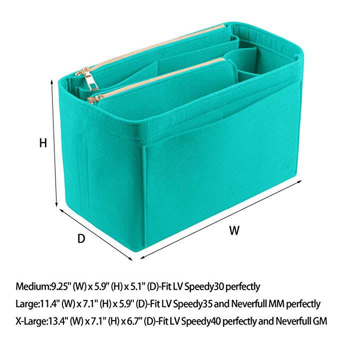 Damen Make-up Organizer/ Filz-Einsatztasche für Handtasche Reise Innentasche Tragbare Kosmetiktaschen Passend für Neverfull