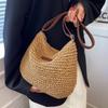 Straw Knitted Purses and Handbags Women Shoulder Bag Straw Woven Side Bag for Ladies Handbag Beach Bag Crossbody Bags for Women