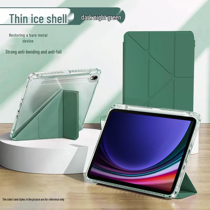 Samsung Galaxy Tab S9 Protective Case: 3+Y Fold, Transparent Acrylic, Full Coverage