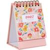 Mini Small Desk Calendar 2026 To Dec 2027 Portable Spiral Monthly Calendar Daily Organizer For Desk Home Yearly Planner