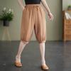 Ladies' Casual Haren Pants Five Quarter Pants Summer Large Loose Solid Color Fashion