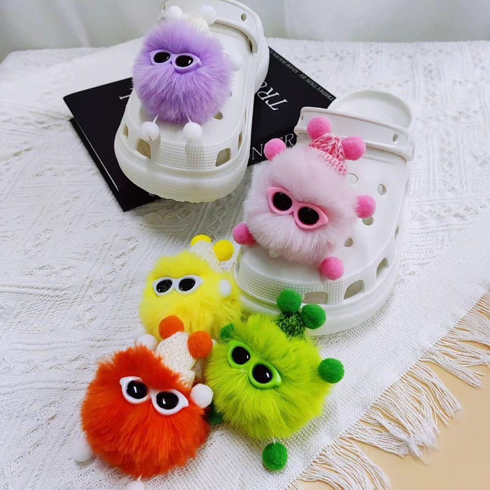 Decoration Diy Elf Ball Fashion Kawaii Cartoon Shoes Buckle Hole Shoes Decor